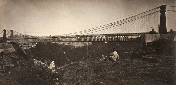 William England - View of Suspension Bridge, Niagara Falls