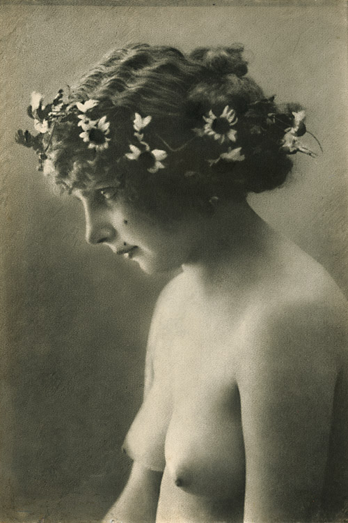 Anonymous - Female Nude with Wreathe of Flowers Anonymous - Female Nude with Wreathe of Flowers