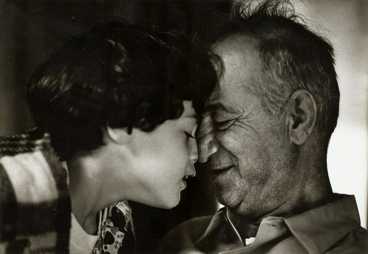 Film Director Elia Kazan and Boy, Probably His Grandson