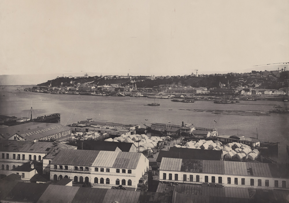 Sergey Mikhaylovich Prokudin-Gorsky - Russian Marina in Rybinsk Loaded with Supplies and Steamships