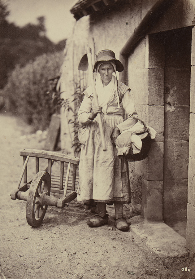 Constant Alexandre Famin - Old Peasant Woman with Hoe and Basket