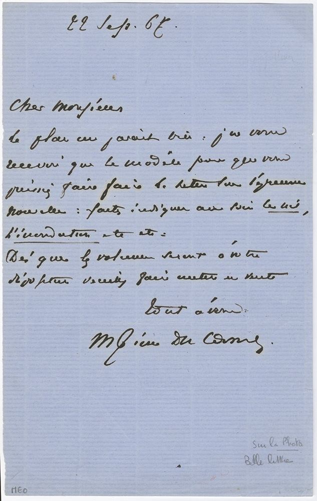Maxime Du Camp - Signed Letter