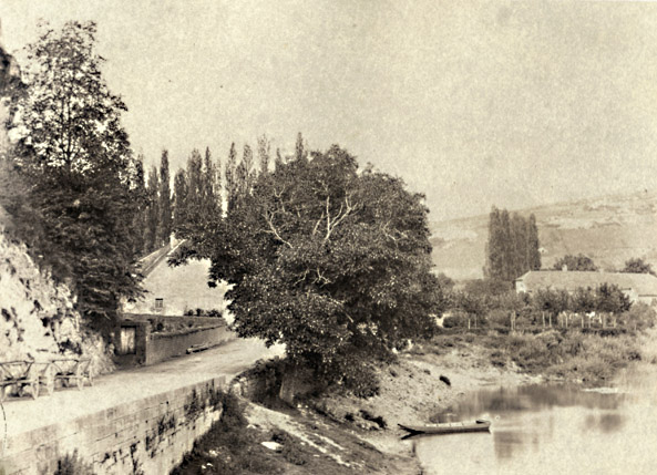 Louis Joseph Deflubé - Lake Scene at Pierrefonds-les-Bains, France
