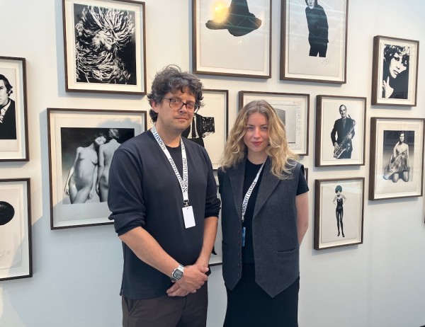 Fenton Bailey, David Bailey’s son, and Malak Kabbani, Camera Eye Ltd. (Photo Credit Michael Diemar) Fenton Bailey, David Bailey’s son, and Malak Kabbani, Camera Eye Ltd. (Photo Credit Michael Diemar)